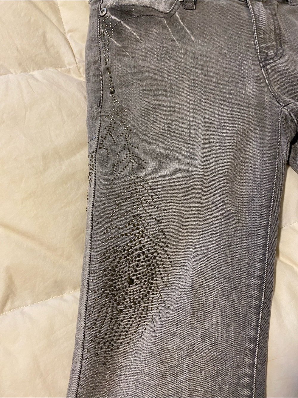 Cache Grey Jeans. Size 2 - Picture 3 of 6